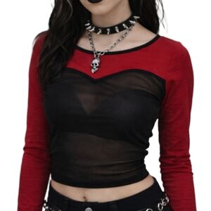 Body Central Mesh Cropped Top